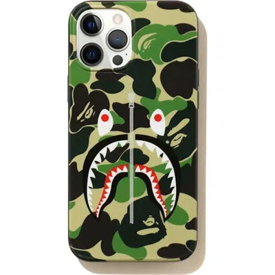 Pre-owned Bape Abc Camo Shark Iphone 12 Pro Max Case In Green