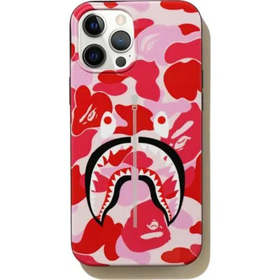 Pre-owned Bape Abc Camo Shark Iphone 12 Pro Max Case In Pink