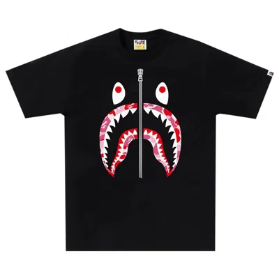 Pre-owned Bape Abc Camo Shark Tee 'black/pink' | Men's Size Xxl