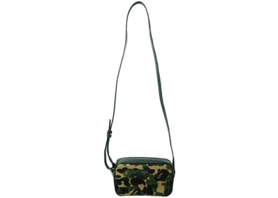 Pre-owned Bape Abc Camo Shoulder Bag In Green