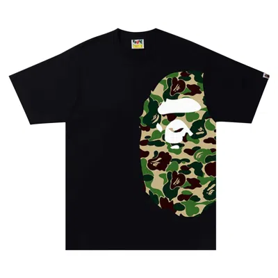 Pre-owned Bape Abc Camo Side Big Ape Head Tee 'black Green' | Men's Size Xl
