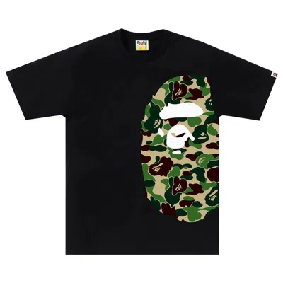 Pre-owned Bape Abc Camo Side Big Ape Head Tee 'black/green'