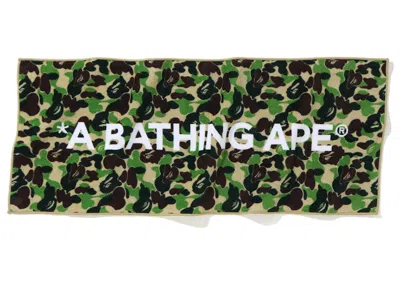 Pre-owned Bape Abc Camo Sport Towel (ss23) In Green