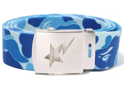 Pre-owned Bape Abc Camo Sta Gi Belt In Blue