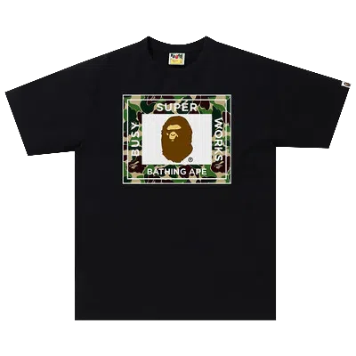 Pre-owned Bape Abc Camo Super Busy Works Tee 'black/green'