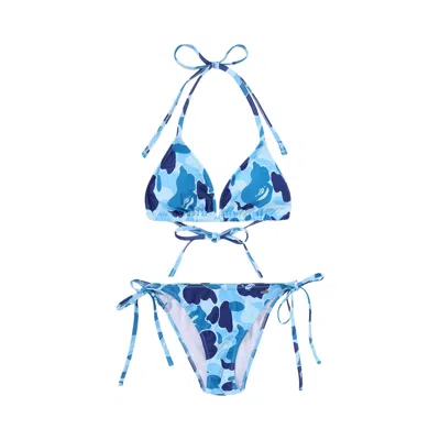 Pre-owned Bape Abc Camo Swimwear 'blue' | Women's Size M