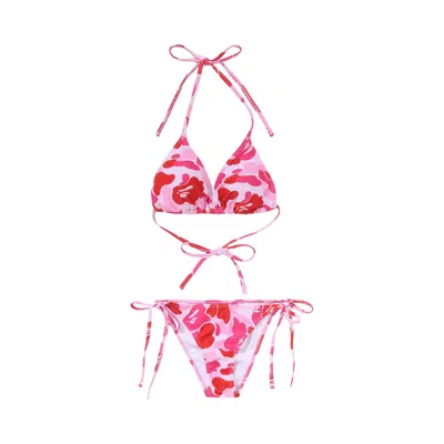 Pre-owned Bape Abc Camo Swimwear 'pink' | Women's Size L