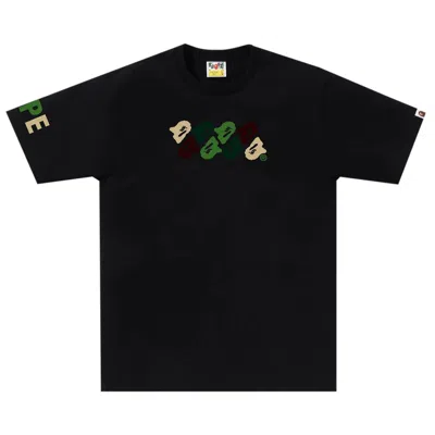 Pre-owned Bape Abc Camo Tee 'black/green'