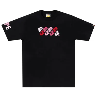Pre-owned Bape Abc Camo Tee 'black/pink'