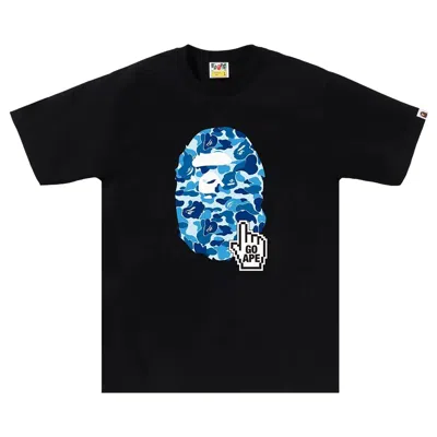 Pre-owned Bape Abc Camo Tee (online Exclusive) 'black/blue' | Men's Size M