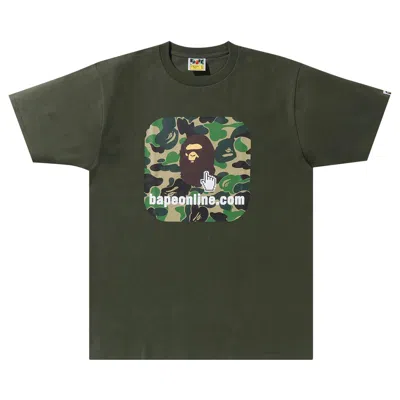 Pre-owned Bape Abc Camo Tee (online Exclusive) 'olive Drab' In Green