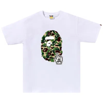 Pre-owned Bape Abc Camo Tee (online Exclusive) 'white/green' | Men's Size Xxl