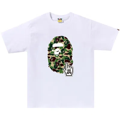 Pre-owned Bape Abc Camo Tee (online Exclusive) 'white/green' | Men's Size Xxl