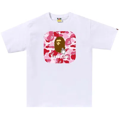 Pre-owned Bape Abc Camo Tee (online Exclusive) 'white/pink'