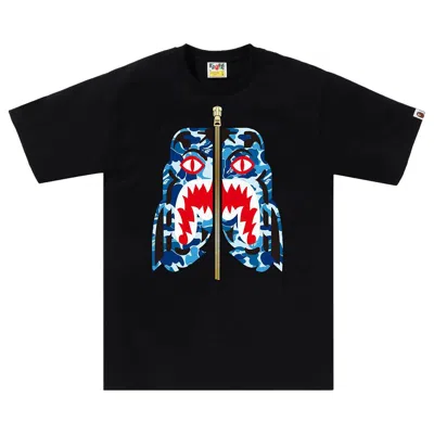 Pre-owned Bape Abc Camo Tiger Tee 'black/blue' | Men's Size L