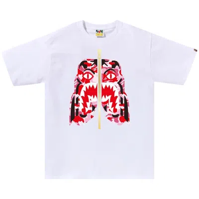 Pre-owned Bape Abc Camo Tiger Tee 'white/pink' | Men's Size Xl