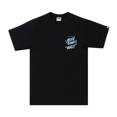 Pre-owned Bape Abc Camo Wgm Ape Head Tee 'black/blue' | Men's Size L