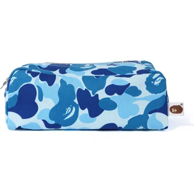 Pre-owned Bape Abc Flight Pouch In Blue