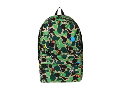 Pre-owned Bape Abc Milo All Friends Large Backpack (ss25) In Green