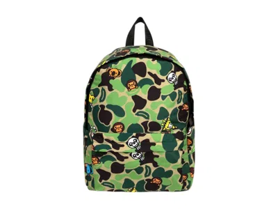 Pre-owned Bape Abc Milo All Friends Medium Backpack (ss25) In Green