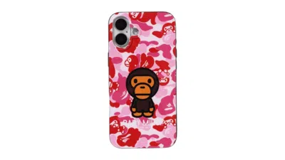 Pre-owned Bape Abc Milo Camo Iphone 16 Plus Case In Pink