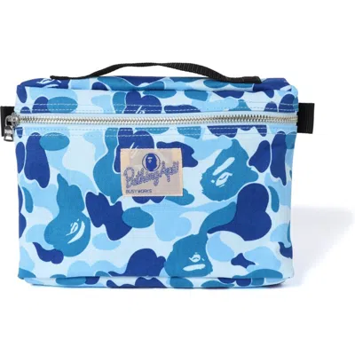 Pre-owned Bape Abc Music Pouch In Blue