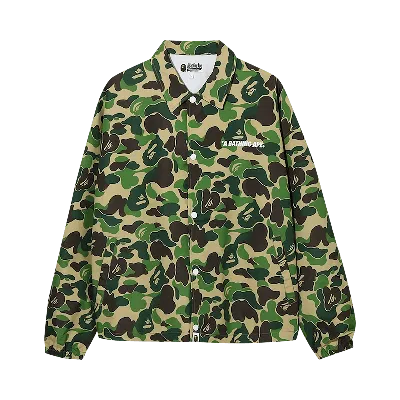 Pre-owned Bape Abc Relaxed Coach Jacket 'green'