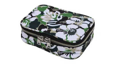 Pre-owned Bape Abc Resort Camo Amenity Pouch In Green