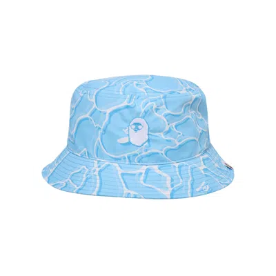 Pre-owned Bape Abc Sea Surface Camo Bucket Hat 'blue'