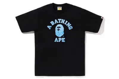 Pre-owned Bape Abc Sea Surface Camo College Tee Black