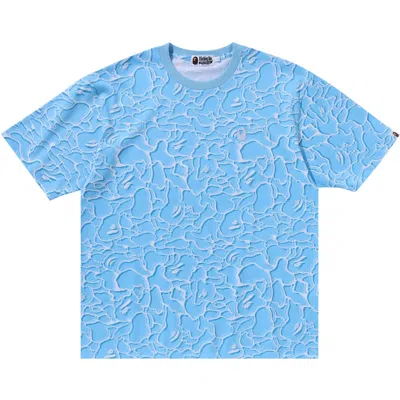 Pre-owned Bape Abc Sea Surface Camo Relaxed Fit Tee 'blue'