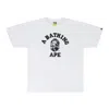 Bape Ape Camo Head White T-shirt In White