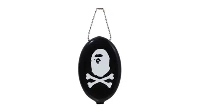 Pre-owned Bape Ape Crossbone Coin Case In Black