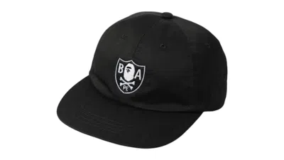 Pre-owned Bape Ape Crossbone Emblem Cap In Black
