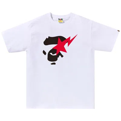 Pre-owned Bape Ape Face Sta Tee 'white' | Men's Size Xxl