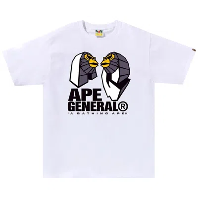 Pre-owned Bape Ape General Tee 'white'