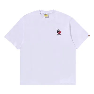 Pre-owned Bape Ape Head 2 Point Relaxed Fit Tee 'white'