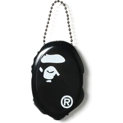 Pre-owned Bape Ape Head Coin Pouch In Black