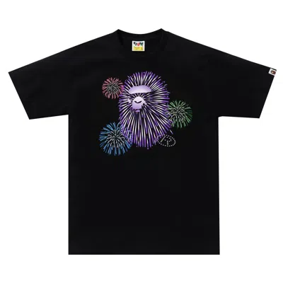 Pre-owned Bape Ape Head Firework Tee #2 'black'