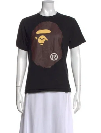 Pre-owned Bape Ape Head Graphic Print T-shirt In Black