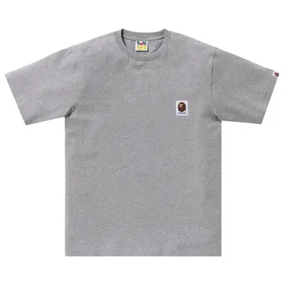 Pre-owned Bape Ape Head Label Tee 'grey' | Men's Size L