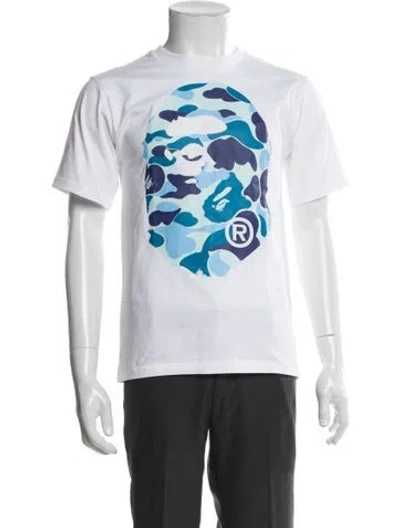 Pre-owned Bape Ape Head Logo Printed T-shirt In White