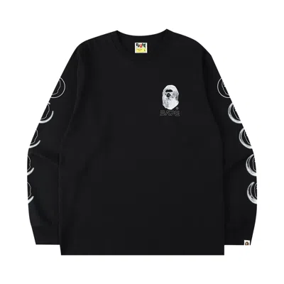 Pre-owned Bape Ape Head Moon Long-sleeve Tee 'black'