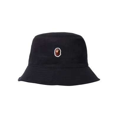 Pre-owned Bape Ape Head One Point Bucket Hat 'black'