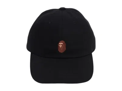 Pre-owned Bape Ape Head One Point Cap In Black