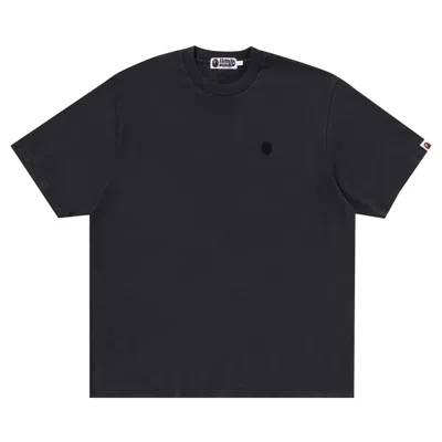 Pre-owned Bape Ape Head One Point Garment Dyed Relaxed Fit Tee 'black'