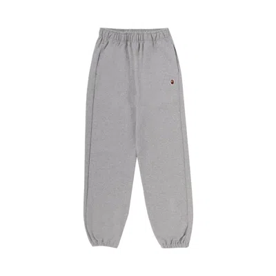 Pre-owned Bape Ape Head One Point Loose Fit Sweat Pants 'grey' | Women's Size Xs In Gray