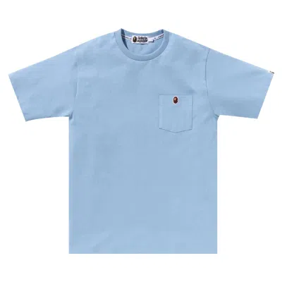 Pre-owned Bape Ape Head One Point Pocket Tee 'sax' In Teal