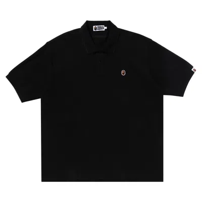 Pre-owned Bape Ape Head One Point Polo 'black'