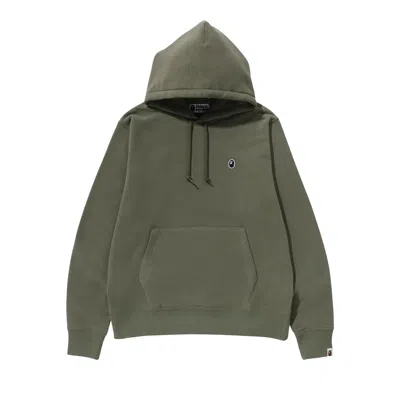 Pre-owned Bape Ape Head One Point Pullover Hoodie 'olive Drab' In Green
